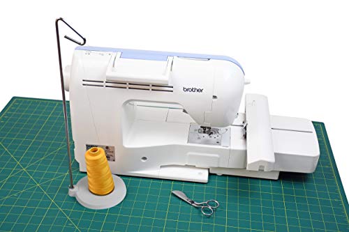 Heavy Duty Cast Iron Single Cone Spool Thread Stand Sewing Embroidery Quilt - color: Black