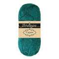 Scheepjes Catona Shine Cotton-Blend Yarn, 50g, 401-R Dark Teal/Rainbow - color: 401-R Dark Teal - Rainbow