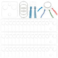 BENECREAT 50 Pcs Floss Drops, Square Acrylic Embroidery Floss Bobbins with 1 Pcs Iron Hanging Ring, Sewing Thread Winding Boards for Embroidery Floss Organization and Sewing Crafts - size: Square