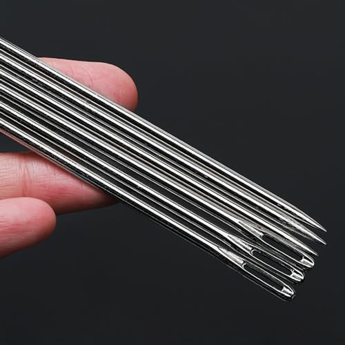 4" Professional Upholstery Needle 10cm Length 3mm Thickness, Big Eye Hand Sewing Needles for Stitching and Crafting Projects - style: 4 Inch X 1