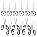 12Pack 6.3Inch Sewing Scissors Yarn Thread Craft Scissors Small Snips Trimming Nipper for Home Office School DIY Projects (Black)