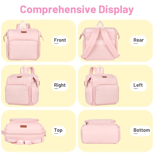 Coopay All-in-One Crochet Kit for Beginners Adults Kids-Ideal Crochet Gift - color: Pink Backpack