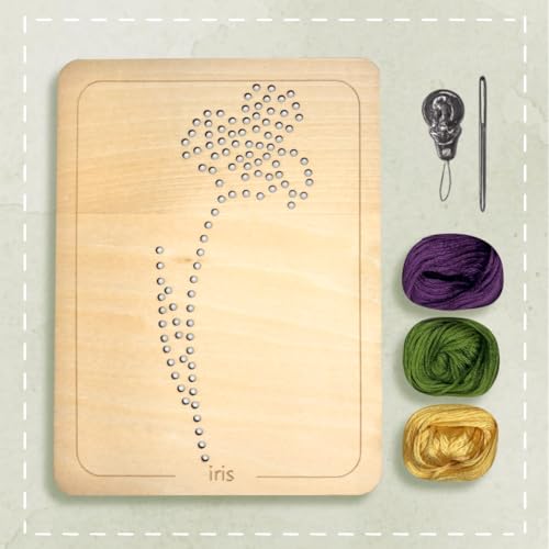 Wooden Flower Lacing Embroidery Kits for Beginners, Set of 5 Learn-to-Stitch Craft Boards, Sewing & Embroidery Art Kits for Kids Ages 8+, DIY Craft Projects, Educational Gifts, Party Favors (Spring) - style: Spring