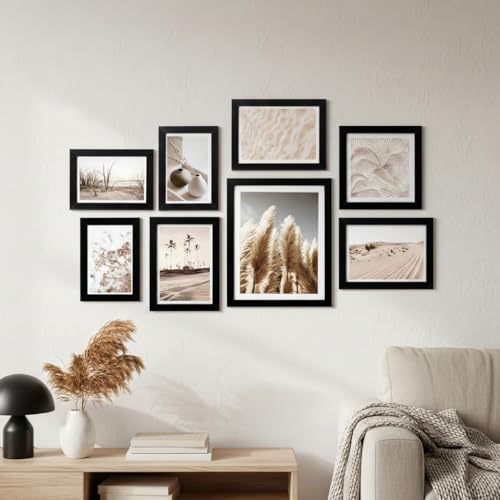 ArtbyHannah Gallery Wall Frame Set, 8 Pack Black Picture Frames, Small - color: Black, size: Small