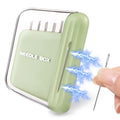 HUISUYTON Portable Travel Magnetic Sewing Needles Case,10PCS Needles(Green) - color: Green