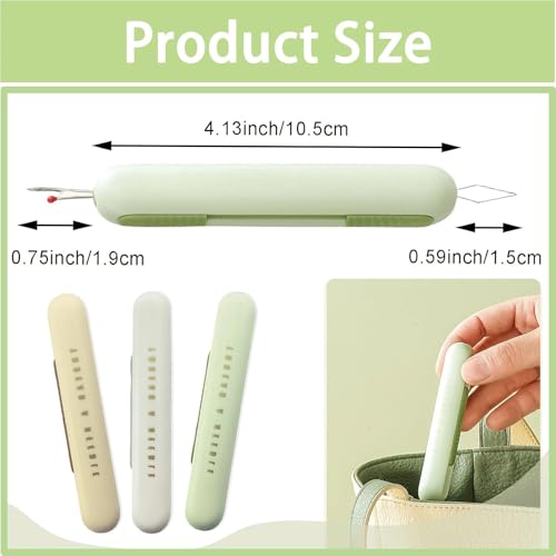 ZhXu Shuo 2 in 1 Needle Threader Seam Ripper for Sewing, Needle Threaders and Seam Rippers Tool for Sewing Enthusiasts and Elderly (3 PCS)