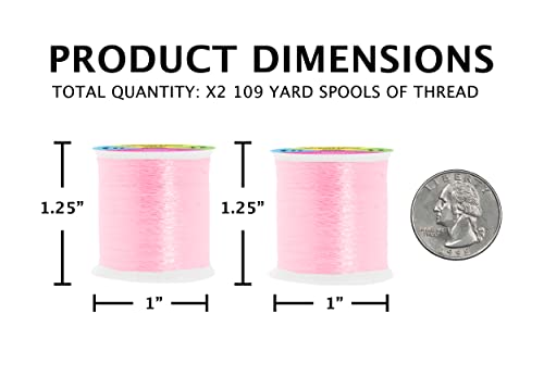 Mandala Crafts Metallic Pink Embroidery Floss for Sewing, 218 Yard Spool - color: Pink, size: 200M 218 Yards
