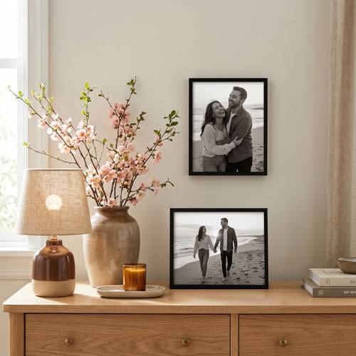 Americanflat 8x10 Picture Frame 2-Pack - Slim Molding - Black - size: 8X10