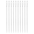 uxcell 50 Pcs Large Eye Sewing Needles, 1.26 Inch 0.6mm High Carbon Iron Embroidery Thread Needle Sewing Big Eye Needle Knitting Needles for Hand Sewing Art Crafts, Silver - size: 32mm, 0.6mm
