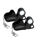 Jiusion 2 Pack Black Portable LED Lighted 30X 60X Jewelry Magnifier Loupe - color: Black, size: 2 Pack