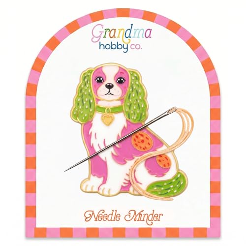 Aspen Lane Magnetic Needle Minder Needlepoint Accessory (Spaniel Pink) - color: Spaniel Pink