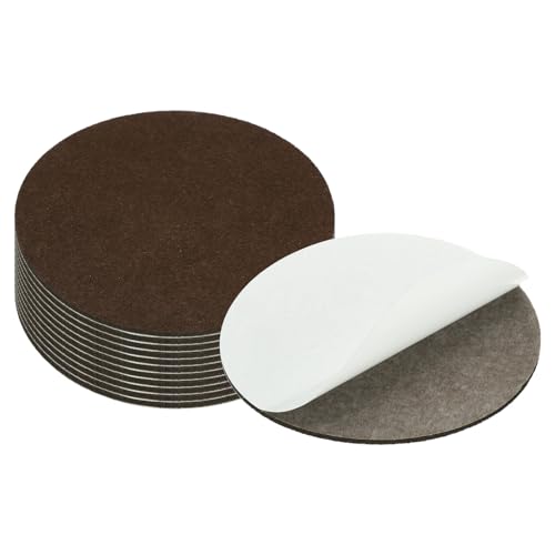 PATIKIL 6 Inch Diameter Lamp Base Felt, 12Pack 3mm Thickness Round Soft Adhesive Non-Slip Anti-Scratch Backed Felt for Lamp Furniture DIY Craft, Coffee - color: Coffee, size: 6 Inch