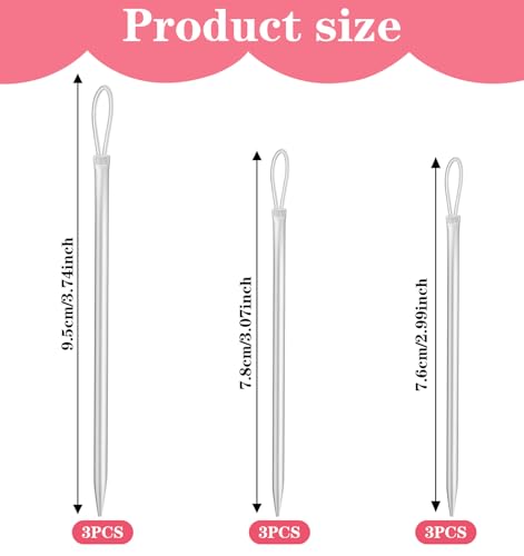 9 Pcs Wool Needles, Nylon Darning Needle Large Eye