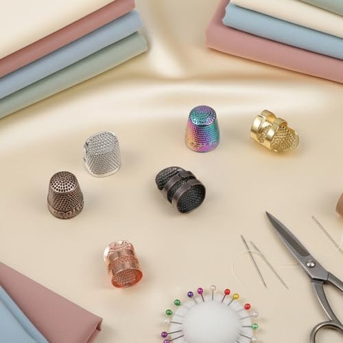 HJZHII 11 Pcs Thimbles for Hand Sewing, Metal Quilting Thimble