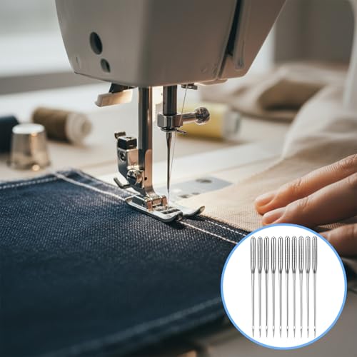 100 PCS Heavy Duty Sewing Machine Needles, Universal Size 80/12, 90/14 Quilting Denim Sewing Machine Needles for Denim Quilting Embroidery
