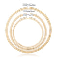 Bamboo Embroidery Hoop Set 3-Pack, Non-Slip 4/5/6 Inch for Cross Stitch