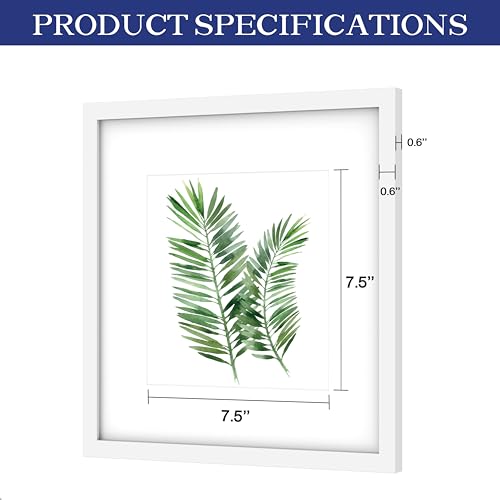 An&He 12x12 Picture Frames Set of 4, Displays 8x8 with Mat or 12x12 Without Mat Photos, Square Collage Wall Decor for Gallery, Wall Decor, White - color: White-4, size: 12x12