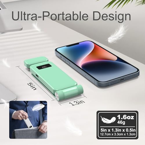 KTEBO Rechargeable Book Light with Clip & Battery Indicator, 9 Luminescence Modes, USB-C Portable 1.6 oz Ultralight Lamp for Night Reading in Bed, Readers - Green - color: Green