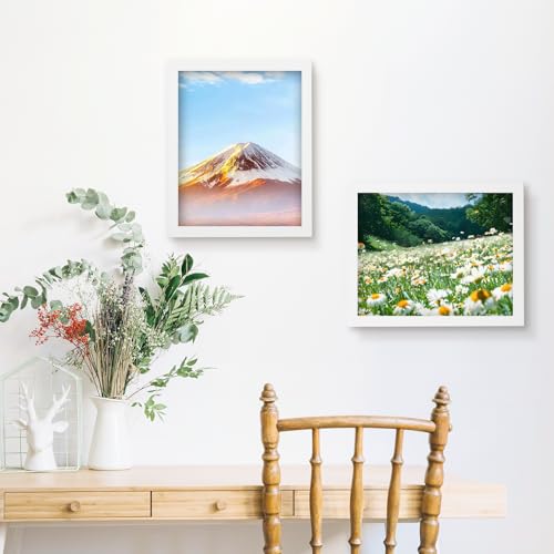 Muzilife 8x10 Shadow Box 3D Picture Frames, Wood & Glass, 3 Pack, White - color: 3pc 8x10-white