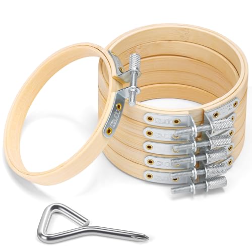 Caydo 6 Pieces 3 Inch Embroidery Hoop with Metal Screw - style: 3 INCH