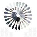 24 Skeins 6 Strands Variegated Grey Cross Stitch Threads Embroidery Floss Gradient Friendship Bracelets Yarn String Bulk with Floss Bobbins for Hand Sewing Jewelry Knitting Crafts Crochet - color: Dark Gray