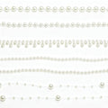 Cotton Thread Bead Pearl Chain, Artificial Pearls, for Home Decor