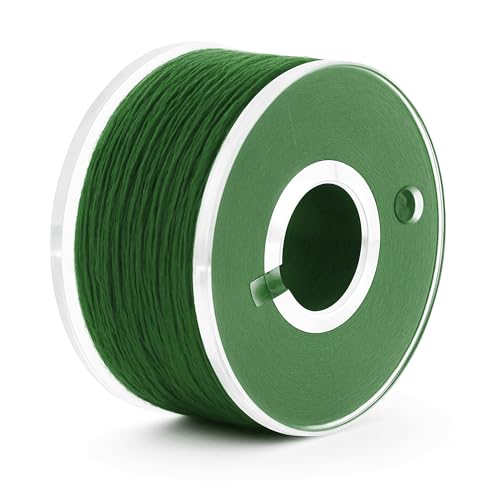 Mandala Crafts Forest Green 15J SA156 Prefilled Bobbin Thread, 144 PCs - color: Forest Green, size: Size A 144 X 142 Yards