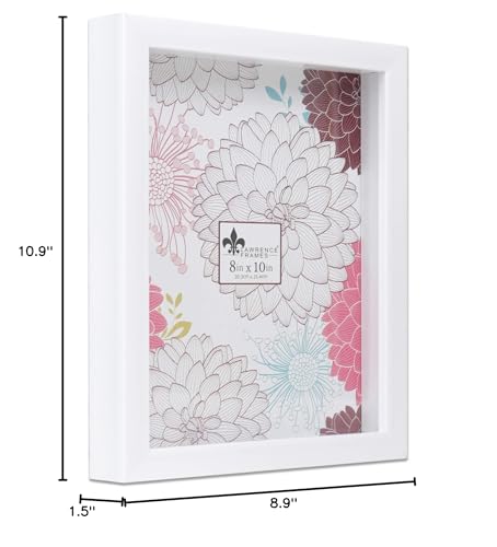 Lawrence Frames 785280 Shadow Box Frame, 8x10, White - color: White, size: 8 x 10 inches
