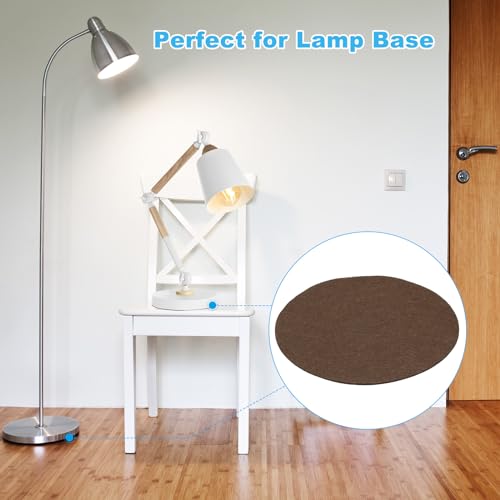 PATIKIL 9 Inch Diameter Lamp Base Felt, 20Pack 2mm Thickness Round Soft Adhesive Non-Slip Anti-Scratch Backed Felt for Lamp Furniture DIY Craft, Coffee - color: Coffee, size: 9 Inch