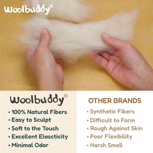 Woolbuddy Needle Felting Kit 60 Colors Wool Roving for Adults & Beginner - color: 60 Colors