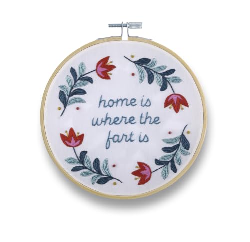 FUNATIC Home is Where The Fart is Funny Embroidery Kit for Adults - color: Home Is Where The Fart Is