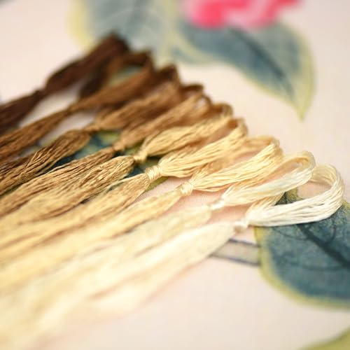 Natural 100% Mulberry Handmade Embroidery Silk Thread Silk Floss (62) - color: 62