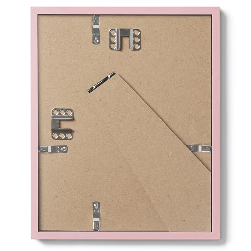 Opposite Wall - 8x10 in - Real Wood Pink Picture Frame - Lightweight, Versatile & Shatterproof - Wall Hanging & Tabletop Photo Frame - Office, Gallery & Home Decor - color: Pink, size: 8x10 in