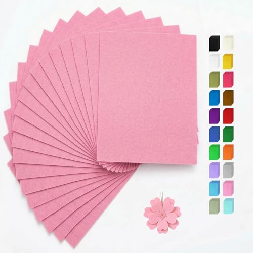 Pink Felt Fabric Sheets Stiff 20 Pcs 8" X 12" 1mm Thick - color: Pink