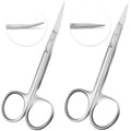 POSHOME Precision Embroidery Scissors Set – Curved & Straight Fine Tip Stainless Steel Snips for Cross-Stitch, Needlework, Thread Cutting & Craft Detail Work - style: Curved & Straight