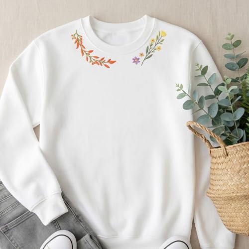 29pcs Floral Water Soluble Embroidery Patterns, Iron on Embroidery Patterns (11.7x8.3")