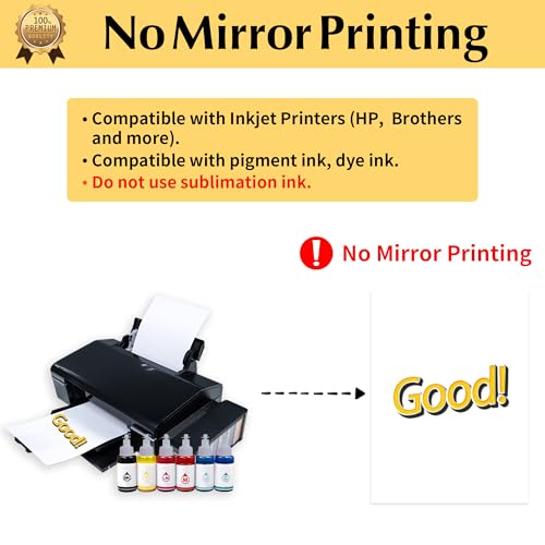 TransOurDream Heat Transfer Paper for Dark T Shirts(10 Sheets, 8.5x11),Printable HTV Heat Transfer Vinyl for Inkjet Printers (Pack of 2) - color: Dark, size: 10 Sheets (Pack of 2)