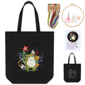 ERKOON Canvas Tote Bag Embroidery Kit for Beginners, Needlepoint Arts Crafts Cross Stitch Kits for Adults Including Stamped Embroidery Bag with Hoops, Needle, Instruction and Color Threads (Frog) - color: Frog