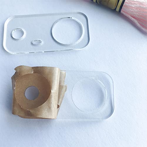 Rectangle Shape Clear Acrylic Thread Drops, Floss Drops, Floss Chips for Embroidery Floss Organization (50 Pieces)