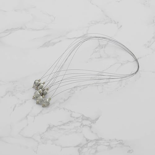 10pcs Rings Loop Threader Hair Extensions Pulling Tool Hair Extension Loop Needle Pulling Hook Tool 21cm Round Shape for Hair and Feather Extensions, Silver - size: Round Shape