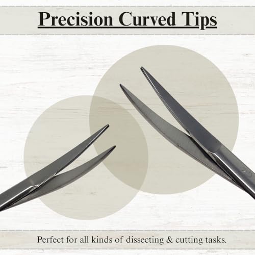 Premium Iris Scissors Micro Dissecting Scissors Curved 4.5" with Fine Sharp Blades Made of Stainless Steel Medical Surgical Tools (Black Handle) - color: Black Handle