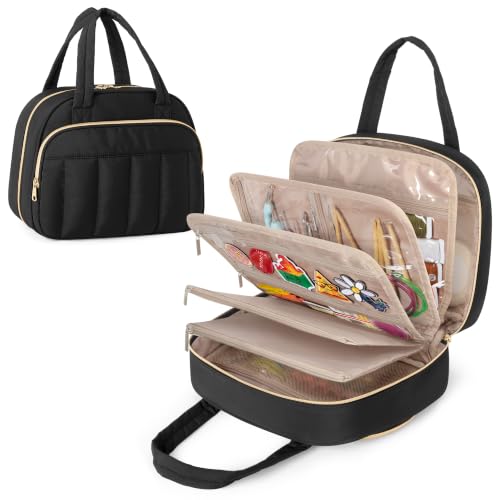 YARWO Sewing and Craft Supplies Storage Tote, Needlepoint Project Bag