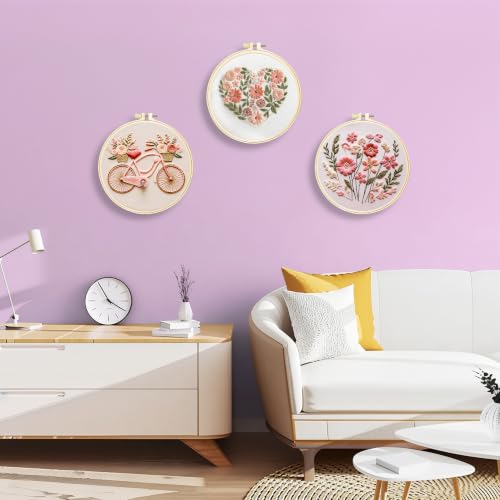 Huacan Embroidery Kit for Beginners with Tutorial Video & Gift Box - color: CXTZ-211