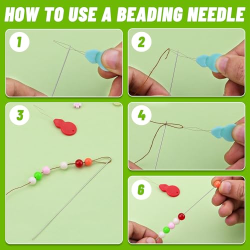 UOOU 85 Pcs Beading Needles, 8 Sizes Long Straight Bead Embroidery Needles - style: Regular