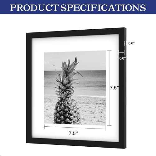 An&He 11x11 Picture Frames Set of 9, Displays 8x8 with Mat or 11x11 Without Mat Photos, Square Collage Wall Decor for Gallery, Wall Decor, Black - color: Black-9, size: 11x11