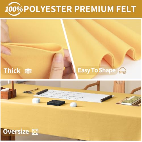 Butter Yellow Felt Fabric Sheet 72" X 36", 1.4mm Thick Large Soft Durable Flexible Craft Felt by The Yard, Nonwoven Fabric for DIY Sewing, Arts and Crafts, Decoration Projects - color: Butter Yellow, size: 2 yard pre cut