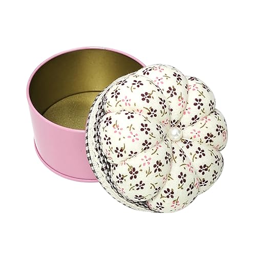 Pumpkin Shaped Pin Cushion Needle Cushion Box Cute Small Pincushion Sewing Needle Cushion Holder with Storage Box