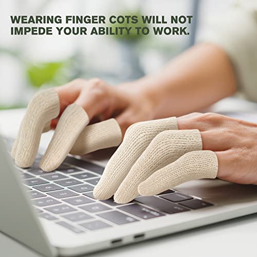 Evridwear 20PCS Cotton Finger Cots for Eczema, Cracked Skin, Calluses - size: 20 Count (Pack of 1)