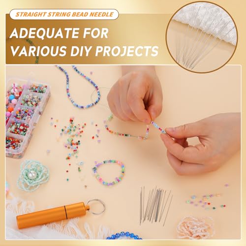 GarfxG 70 Pcs Beading Needles Straight Beading Needles for Jewelry Making - style: Size10/48mm/70pcs