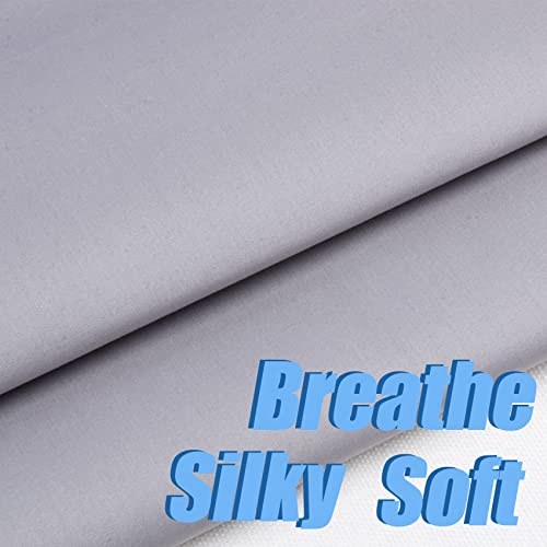 2 Yard Gray Cotton Fabric,Natural Cotton Poplin Fabric by The Yard, 59 Inches Wide 100% Cotton Fabric,Soft Embroidery Muslin Quilting Material for Sewing Material Apparel Cloth - color: Gray, size: 2 Yards